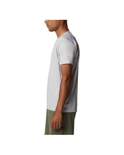 CAMISETA MANGA CORTA ALPINE CHILL™ ZERO SHORT SLEEVE CREW TEJIDO DE PUNTO POINTELLE LIGERO 100% POLIÉSTER WHITE HEATHER