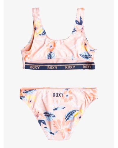 BIQUINI ROXY SPORTY GIRL BRALETTE SET 82.0% Recycled Polyester, 18.0% Elastane TROPICAL PEACH TROPICAL BREE S