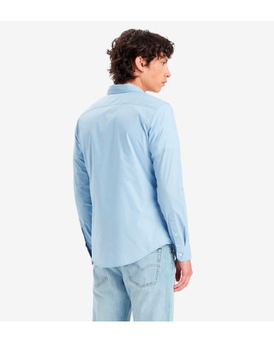 CAMISA MANGA LARGA BATTERY HOUSEMARK SLIM FIT SOFT CHAMBRAY BLUE