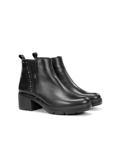 BOTÍN TACÓN PIEL SUGAR NEGRO