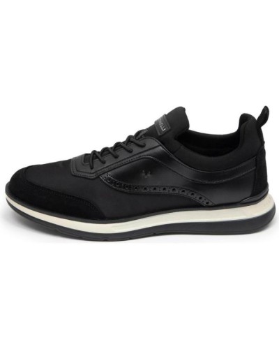 DEPORTIVO WALDEN BLUCHER PIEL VACUNO TEXTIL BLACK