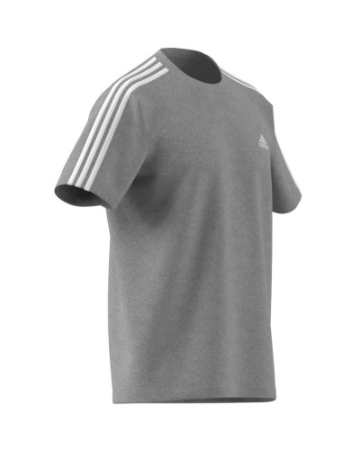 CAMISETA MANGA CORTA ESSENTIALS SINGLE JERSEY MEDIUM GREY HEATHER / WHITE