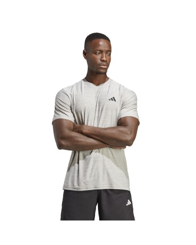 CAMISETA MANGA CORTA TRAIN ESSENTIALS STRETCH TRAINING MGH SOLID GREY / WHITE / BLACK