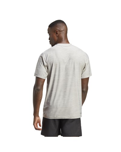 CAMISETA MANGA CORTA TRAIN ESSENTIALS STRETCH TRAINING MGH SOLID GREY / WHITE / BLACK