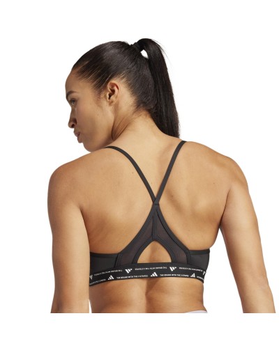 TOP DEPORTIVO AEROREACT TRAINING 3 STRIPES BRALETTE BLACK