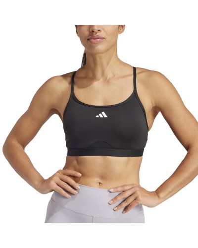 TOP DEPORTIVO AEROREACT TRAINING 3 STRIPES BRALETTE BLACK