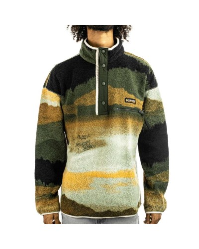 FORRO POLAR HELVETIA II PRINTED HALF SNAP FLEECE GREENSCAPE DOLOMITES