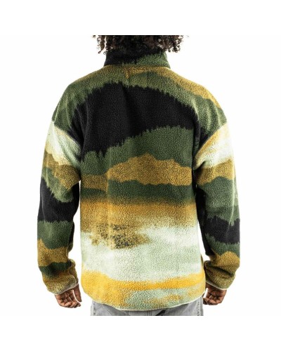 FORRO POLAR HELVETIA II PRINTED HALF SNAP FLEECE GREENSCAPE DOLOMITES