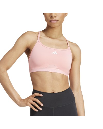 TOP DEPORTIVO AEROREACT TRAINING 3 STRIPES BRALETTE SEMI PINK SPARK