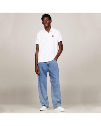 POLO MANGA CORTA TOMMY JEANS MAN REGULAR BADGE POLO WHITE