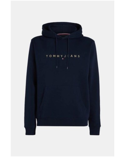 SUDADERA CAPUCHA TOMMY JEANS MAN REGULAR LINEAR GOLD HOOD EXT DARK NIGHT NAVY