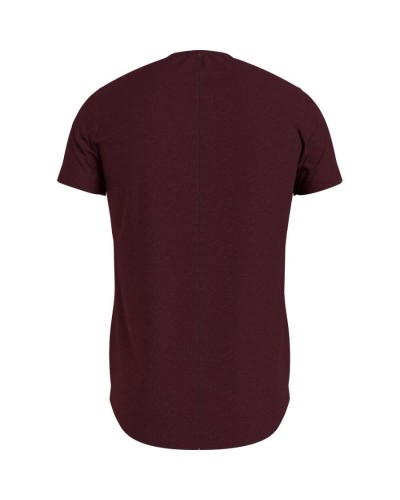 CAMISETA MANGA CORTA TOMMY JEANS MAN SLIM JASPE C-NECK EXT DEEP ROUGE