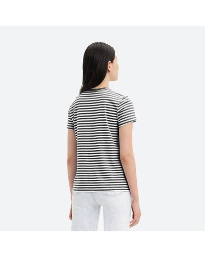 CAMISETA MANGA CORTA PERFECT TEE RAITA STRIPE CAVIAR COTTON
