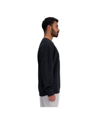SUDADERA SPORT ESSENTIALS FLEECE LOGO CREW BLACK