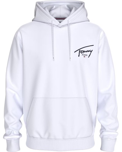 SUDADERA CAPUCHA TOMMY JEANS MAN REGULAR ENTRY GRAPHIC HOODIE EXT WHITE