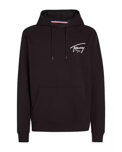 SUDADERA CAPUCHA TOMMY JEANS MAN REGULAR ENTRY GRAPHIC HOODIE EXT BLACK