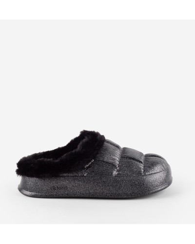 ZAPATILLA DE CASA NORTE FORRO PELO NEGRO