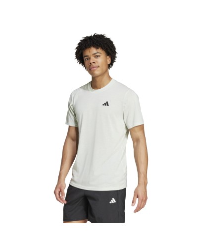 CAMISETA MANGA CORTA TRAIN ESSENTIALS FEELREADY TRAINING LINEN GREEN / NEGRO