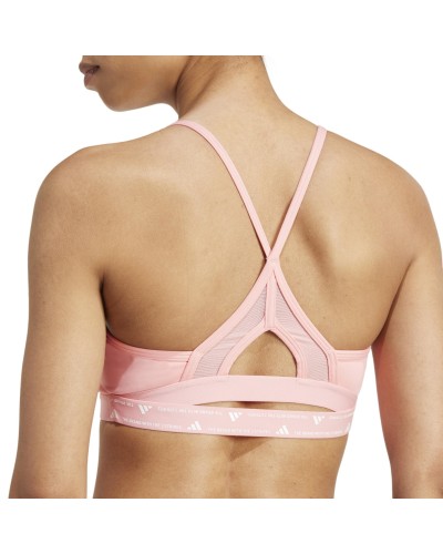 TOP DEPORTIVO AEROREACT TRAINING 3 STRIPES BRALETTE SEMI PINK SPARK