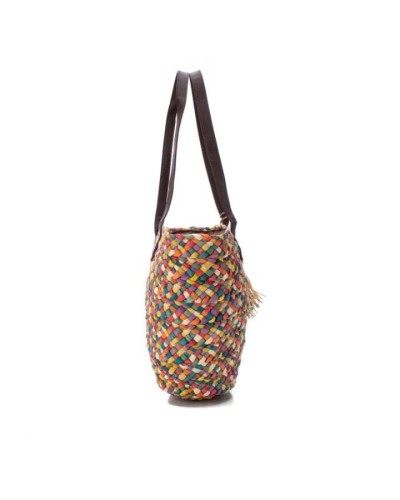 BOLSO SEÑORA RAFIA MULTICOLOR