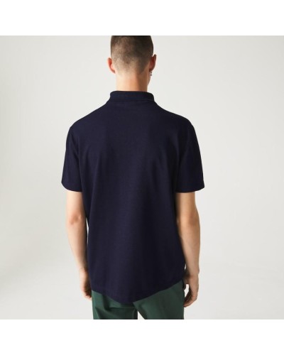 POLO MANGA CORTA SHORT SLEEVED RIBBED COLLAR SHIRT NAVY BLUE