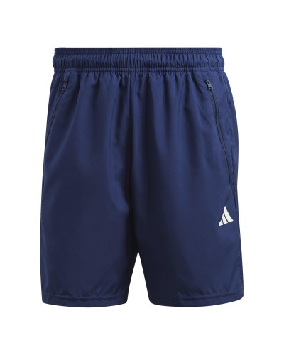 PANTALÓN CORTO MEDIUM CREMALLERAS TRAIN ESSENTIALS WOVEN TRAINING DARK BLUE/WHITE