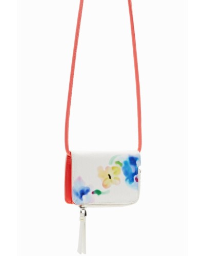 MONEDERO LIQUID FLOWER EMMA MINI BLANCO ROTO