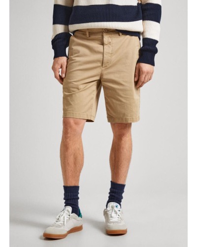 PANTALÓN CORTO REGULAR CHINO SHORT KHAKI BEIGE