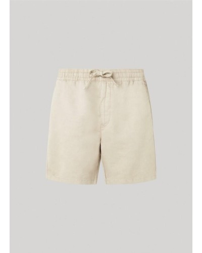 PANTALÓN CORTO RELAXED LINEN SMART SHORTS BASE BEIGE