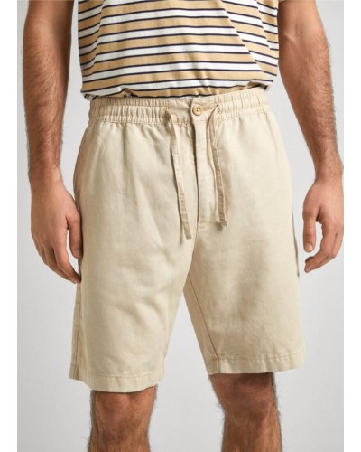 PANTALÓN CORTO RELAXED LINEN SMART SHORTS BASE BEIGE