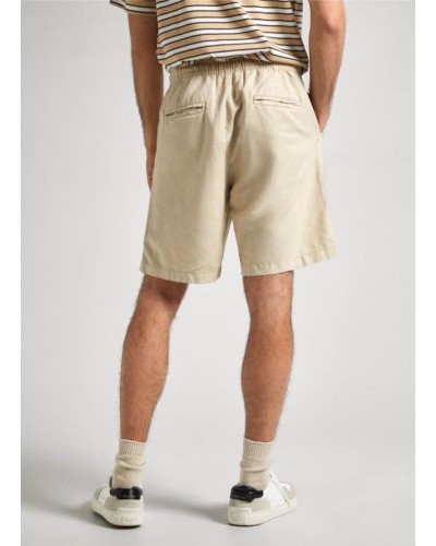 PANTALÓN CORTO RELAXED LINEN SMART SHORTS BASE BEIGE