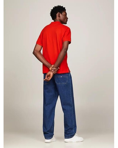 POLO MANGA CORTA TOMMY JEANS MAN REG BADGE POLO DEEP CRIMSON