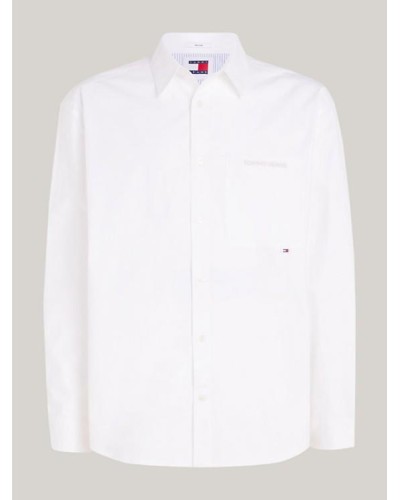 CAMISA MANGA LARGA TOMMY JEANS MAN RELAXED CLASSIC SHIRT EXT WHITE