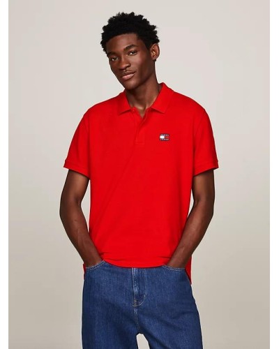 POLO MANGA CORTA TOMMY JEANS MAN REG BADGE POLO DEEP CRIMSON