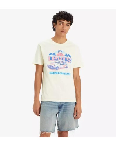 CAMISETA MANGA CORTA GRAPHIC CREWNECK TEE ARCHIVE LEVIS RALLY CAR PEAR SORBET