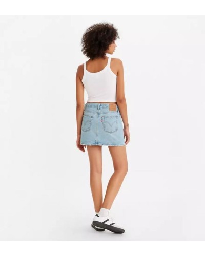 FALDA CORTA VAQUERA ICON SKIRT FRONT AND CENTER DENIM