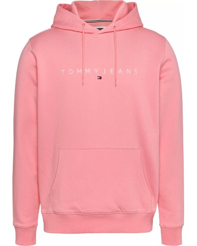 SUDADERA CAPUCHA TOMMY JEANS MAN REGULAR LINEAR LOGO HOODIE EXT TICKLED PINK