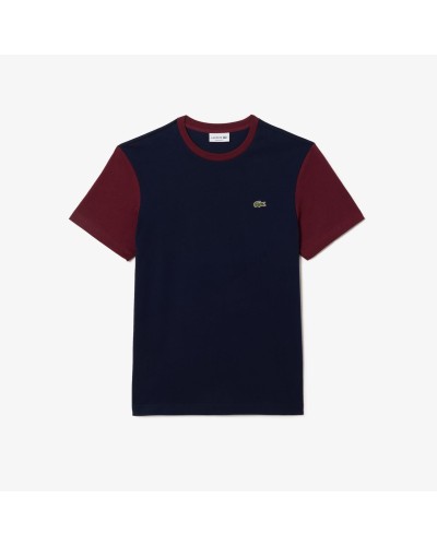 CAMISETA MANGA CORTA LACOSTE TEE-SHIRT AZUL MARINO / BURDEOS