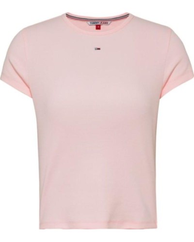 CAMISETA MANGA CORTA TJW BBY ESSENTIAL RIB SS FAINT PINK