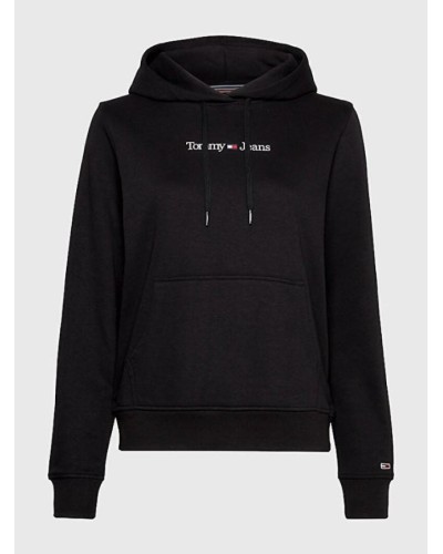 SUDADERA CAPUCHA TJW REG SERIF LINEAR HOODIE BLACK