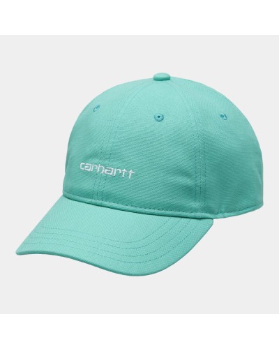 GORRA Canvas Script Cap 100% Cotton Canvas, 260 g/sqm Bondi/White