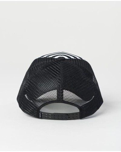 GORRA ICONIC STRIPE TRUCKER BLACK/WHITE