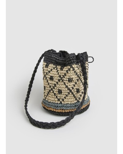 BOLSO XIMENA BAG 100% PAPER BLACK
