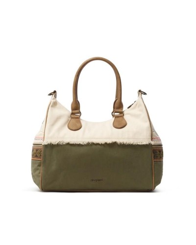 BOLSO MILIBELLINI LONDON 100% ALGODON CAQUI