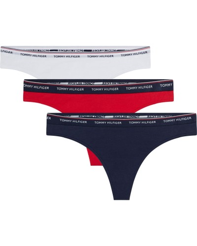 TANGA 3P THONG 95% ALGODON 5% ELASTANE TANGO RED/WHITE/NAVY BLAZER