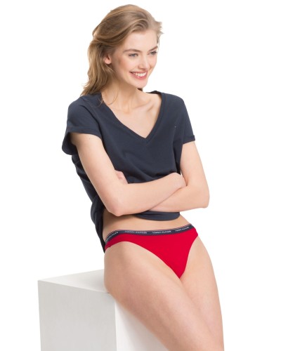 TANGA 3P THONG 95% ALGODON 5% ELASTANE TANGO RED/WHITE/NAVY BLAZER