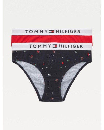 PACK 2 BRAGA 2P BIKINI PRINT FESTIVE SCATTER/PRIMARY RED