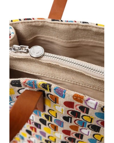 BOLSO DYNAMIC D MERLO MINI 51% JUTE 40% ALGODON BLANCO LINO