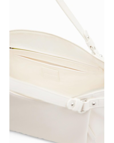 BOLSO BAG_HALF LOGO 23_LIBIA 2.0 100% POLIURETANO BLANCO