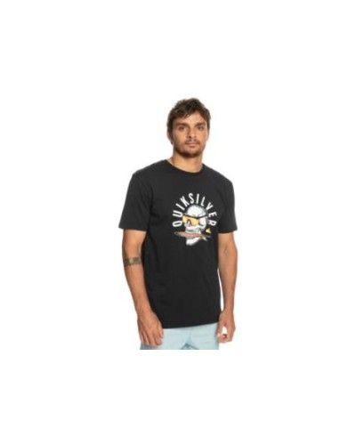 CAMISETA MANGA CORTA QS ROCKIN SKULL SS 100% ALGODÓN CORTE REGULAR CUELLO REDONDO BLACK